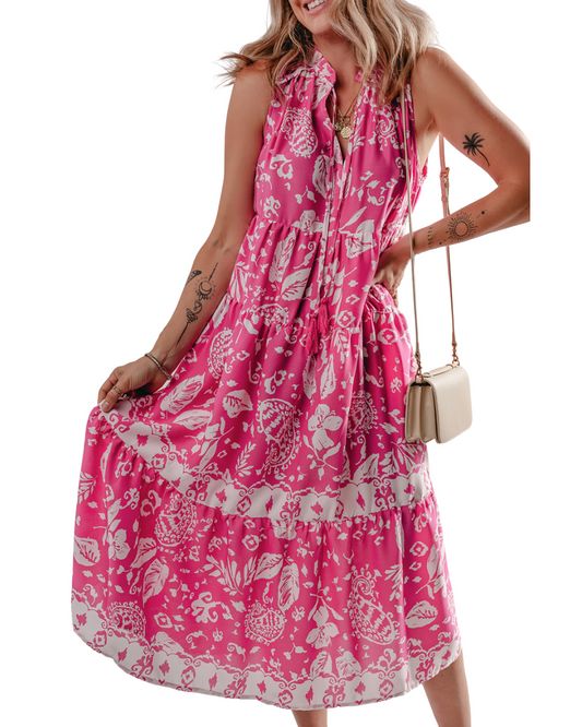RosΓ© Whisper Women's Midi Dress