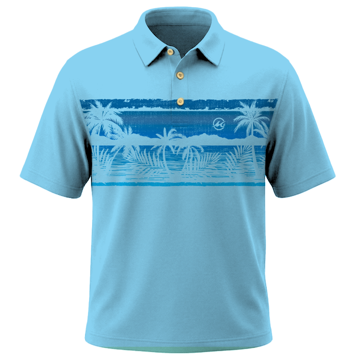 Men's Coastal Polo Rustic Sunset Band