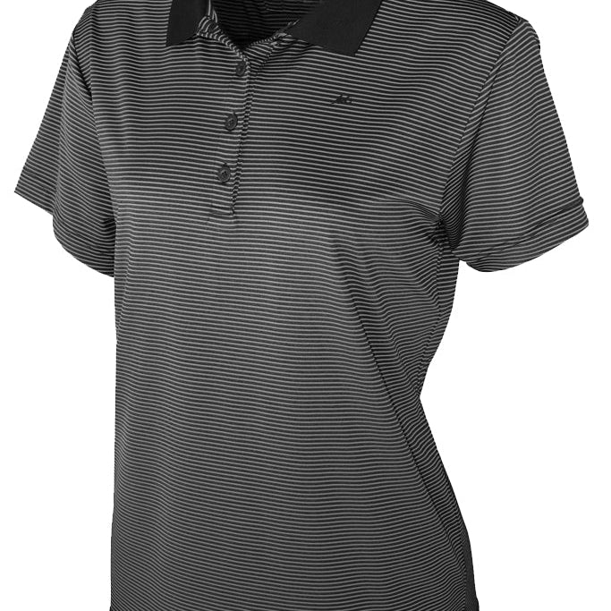 Ladies Micro Striped Performance Polo - Mojo Sportswear Company