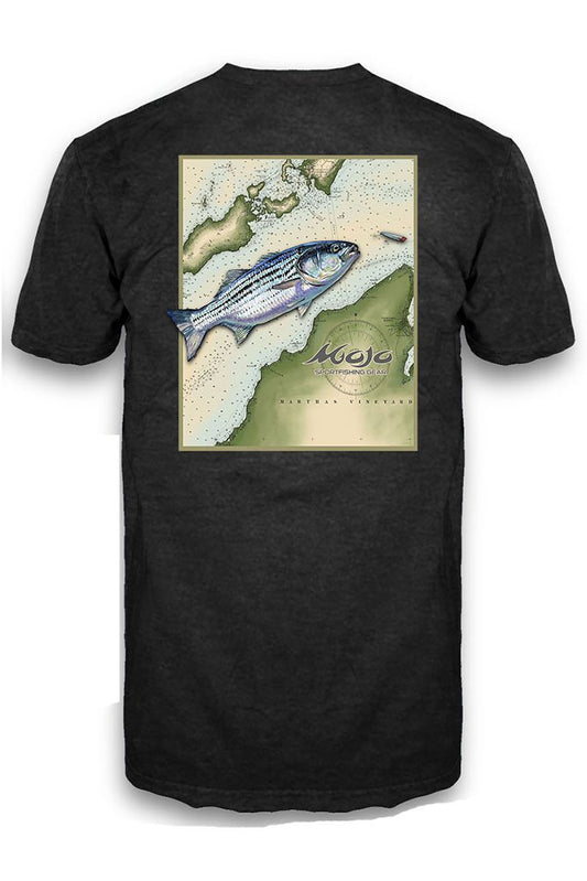 Striper Sea Chart Short Sleeve Pocket Tee - Mojo Sportswear Company