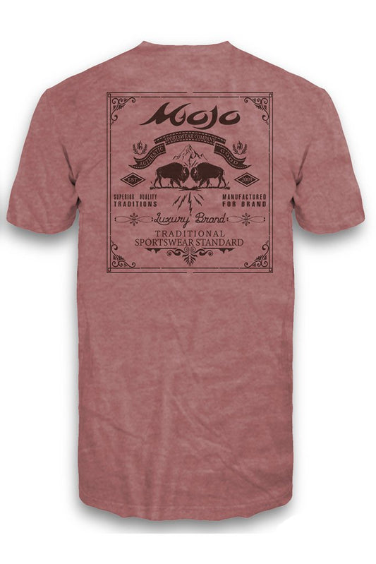 Buffalo Stamp Short Sleeve Pocket Tee - Mojo Sportswear Company