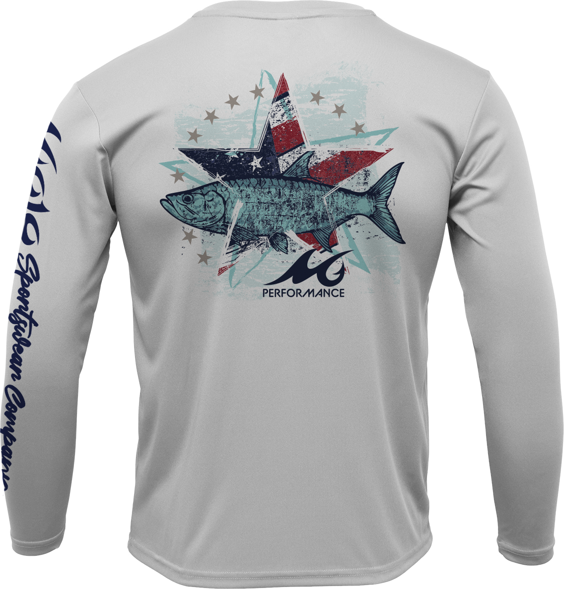 Men's SoWal Sun Jersey Americana Fish Long Sleeve